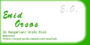 enid orsos business card